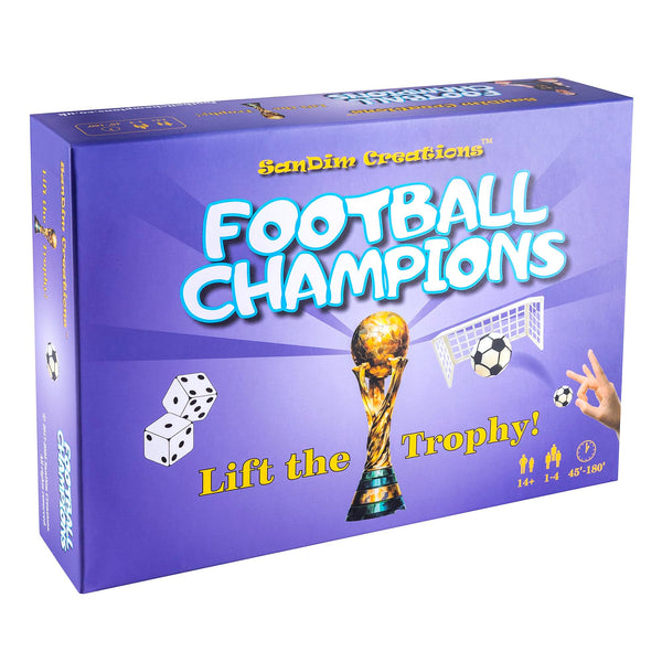 Football Champions Board Game - Family Board Games for Kids and Adults - Soccer Strategy Board Game - Sports Trivia Game 1-4 Players - 2024 Cup Edition by SanDim Creations