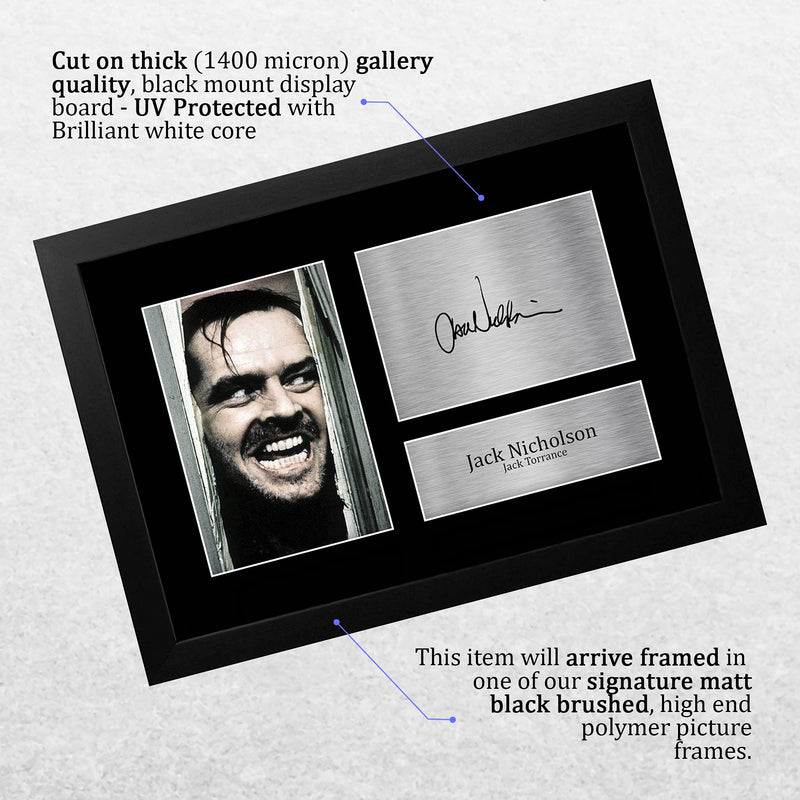 HWC Trading FR A4 Jack Nicholson The Shining Gifts Printed Signed Autograph Picture for Movie Memorabilia Fans - A4 Framed