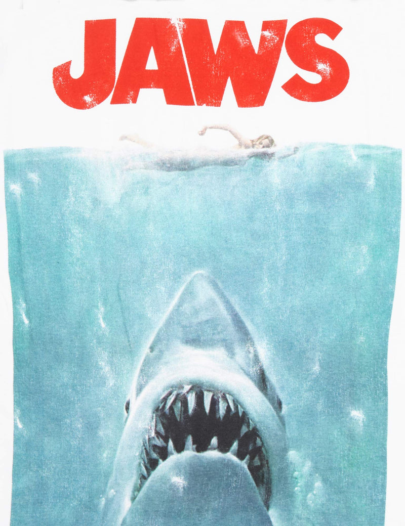 Jaws Men's Movie Poster T Shirt, White (White White), L UK