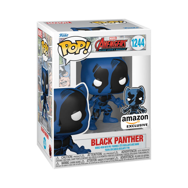 Funko POP! Marvel: A60- Comic Black Panther With Enamel Pin - Marvel Comics - Amazon Exclusive - Collectable Vinyl Figure - Gift Idea - Official Merchandise - Toys for Kids & Adults