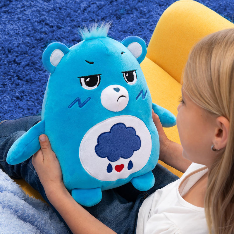 Care Bears , Grumpy Bear 25cm Squishes , Collectable Cute Plush Toy, Cuddly Toys for Children, Soft Toys for Girls and Boys, Cute Teddies Suitable for Girls and Boys Ages 4+ , Basic Fun 22724