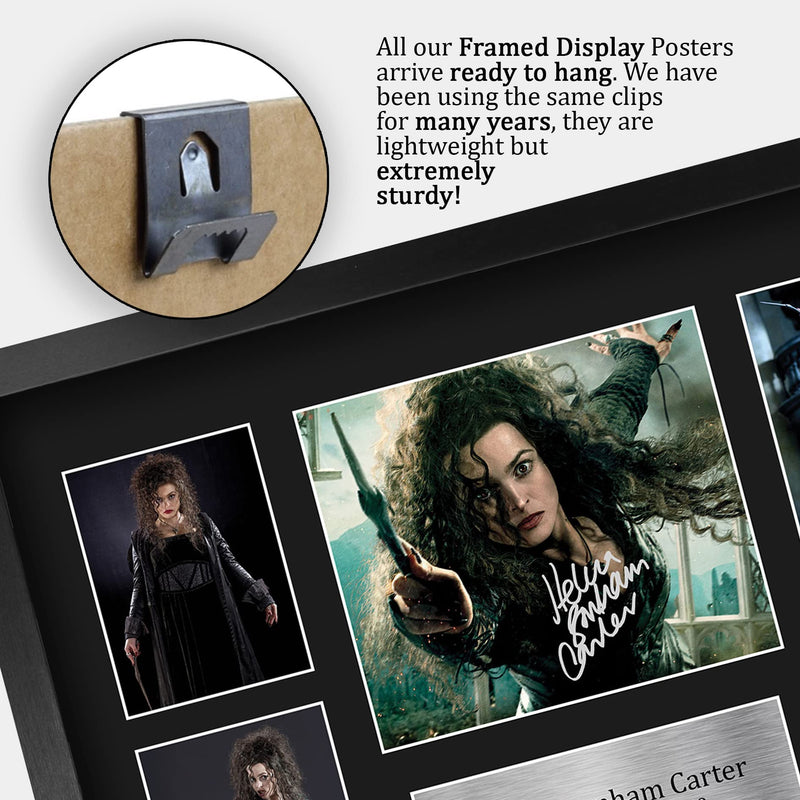 HWC Trading FR A3 Helena Bonham Carter Harry Potter Bellatrix Gifts Printed Signed Autograph Picture Display for Movie Memorabilia Fans - A3 Framed