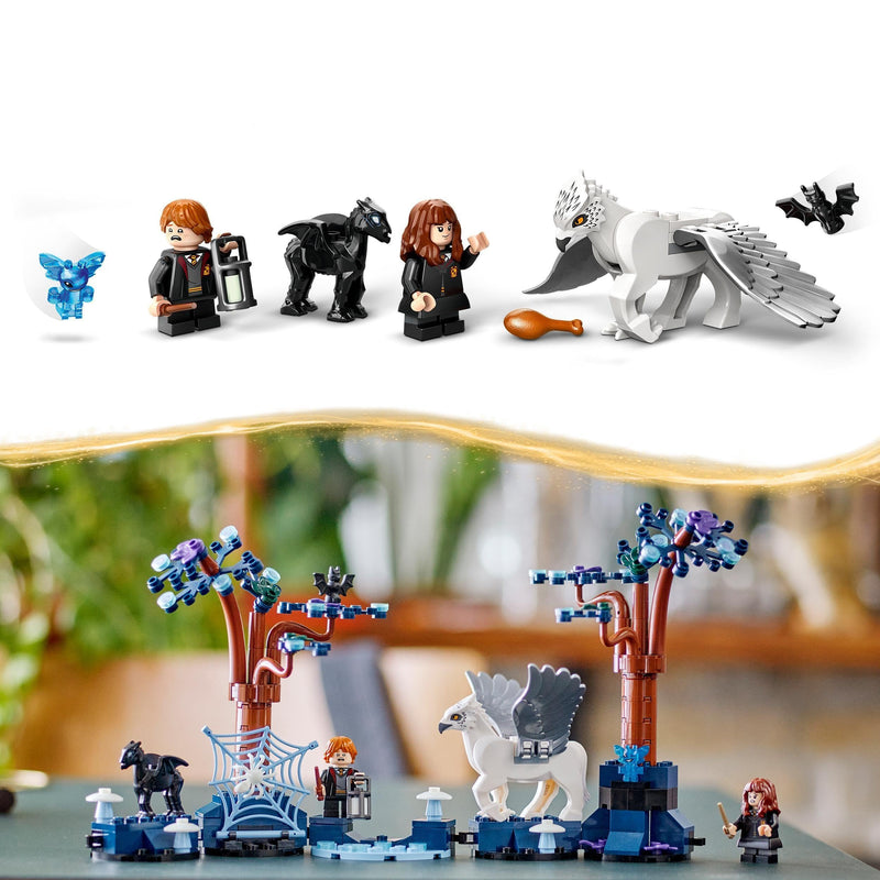 LEGO Harry Potter Forbidden Forest: Magical Creatures Animal Toy for 8 Plus Year Old Kids, Girls & Boys, with Glow-in-the-Dark Elements, Includes Buckbeak and Thestral Figures, Gift Idea 76432