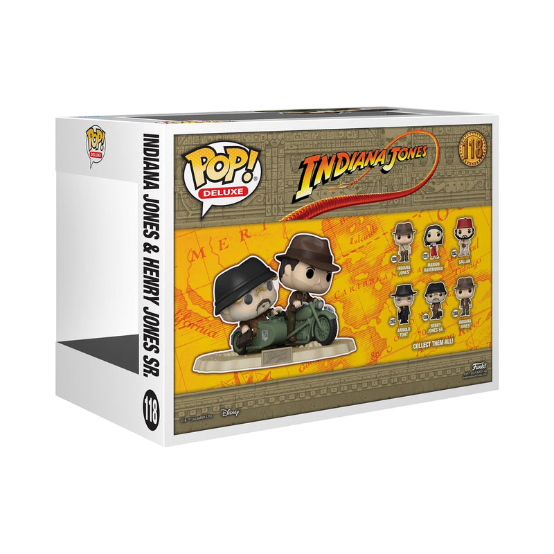 Funko Pop! Ride Super Deluxe: IJ&TLC - Indiana Jones - Indy and Sr. With Bike - Indiana Jones - Amazon Exclusive - Collectable Vinyl Figure - Gift Idea - Official Merchandise - Toys for Kids & Adults