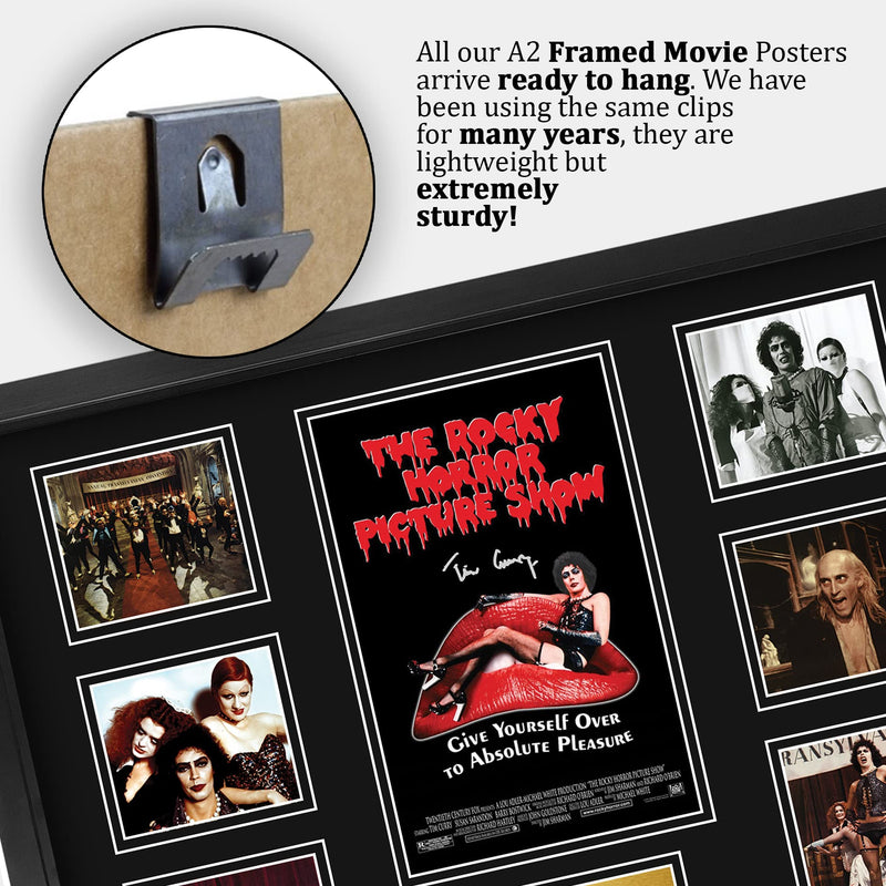 HWC Trading FR A2 The Rocky Horror Picture Show Gifts Printed Signed Autograph Presentation Display Montage for Movie Memorabilia Fans - A2 Framed