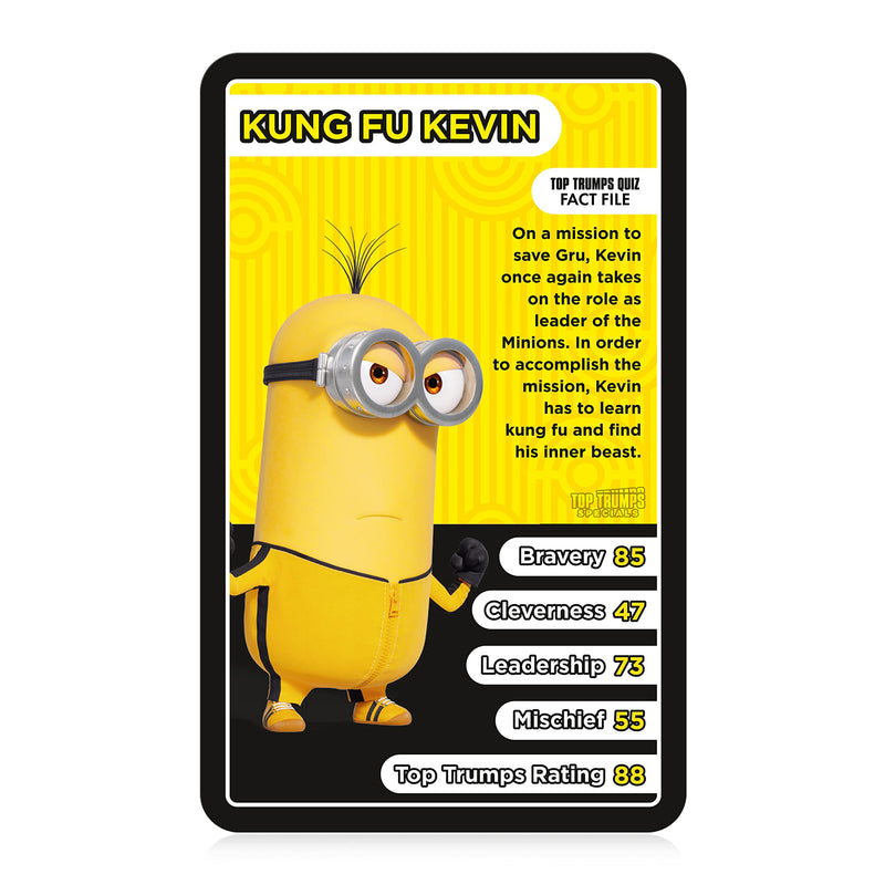 Top Trumps Minions The Rise of Gru Specials Card Game, Play with Otto, Phil, Stuart, young Gru and the Vicious 6, Educational card game for 2 plus players makes a great gift for ages 6 plus