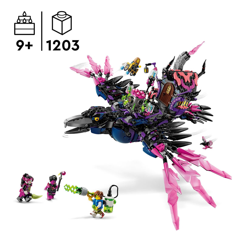 LEGO DREAMZzz The Never Witch’s Midnight Raven Animal Toy for 9 Plus Year Old Boys & Girls, Rebuild a Fantasy Hut as a House, Spider or Bird Figure, Birthday Gift Idea 71478