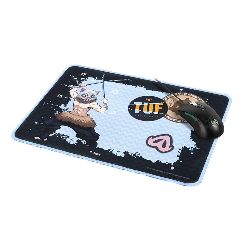 ASUS TUF Gaming P1 Portable Gaming Mouse pad (Nano-Coated, Water-Resistant Surface, Durable Anti-fray Stitching, and Non-Slip Rubber Base), Demon Slayer, INOSUKE