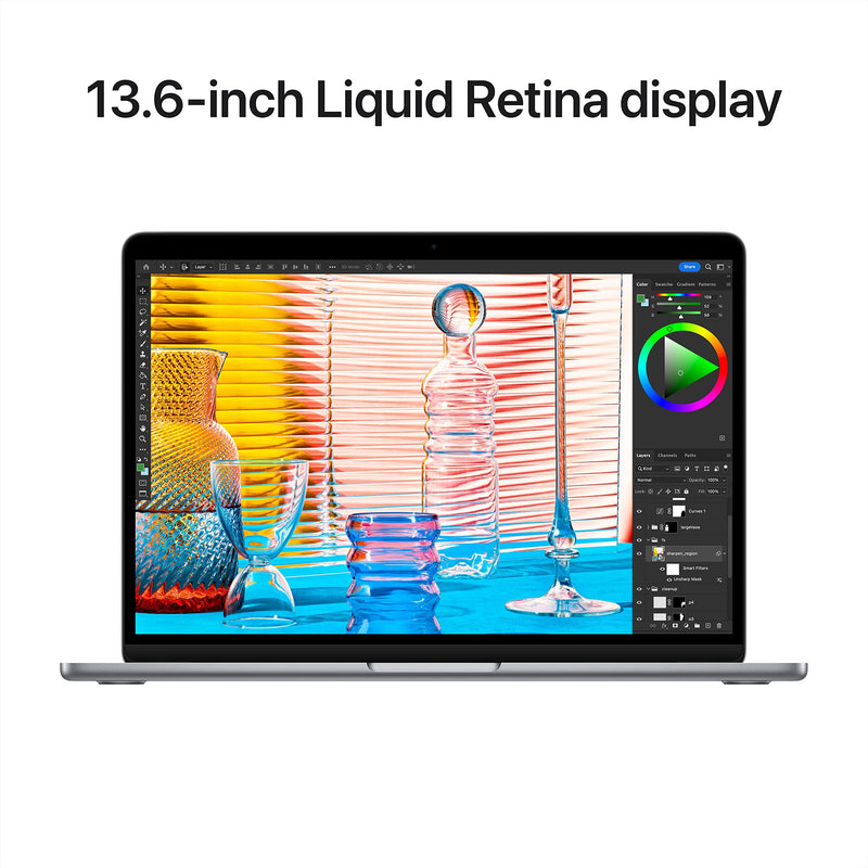 Apple 2022 MacBook Air laptop with M2 chip: 13.6-inch Liquid Retina display, 8GB RAM, 256GB SSD storage, backlit keyboard, 1080p FaceTime HD camera. Works with iPhone and iPad; Starlight