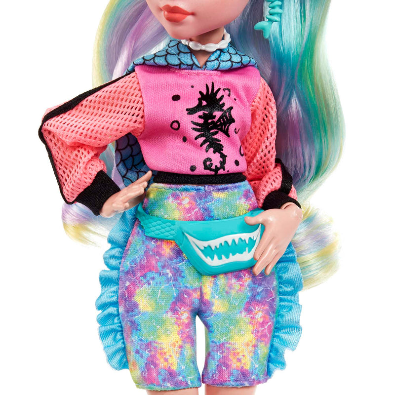 Monster High Doll, Lagoona Blue with Accessories and Pet Piranha, Posable Fashion Doll with Colorful Streaked Hair, HHK55