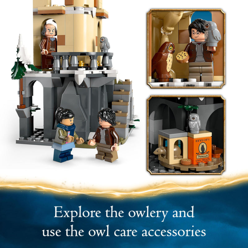 LEGO Harry Potter Hogwarts Castle Owlery, Building Toy for 8 Plus Year Old Kids, Girls & Boys, Role-Play Set Includes 3 Character Minifigures, plus 4 Owl Figures, Wizarding World Gift Idea 76430