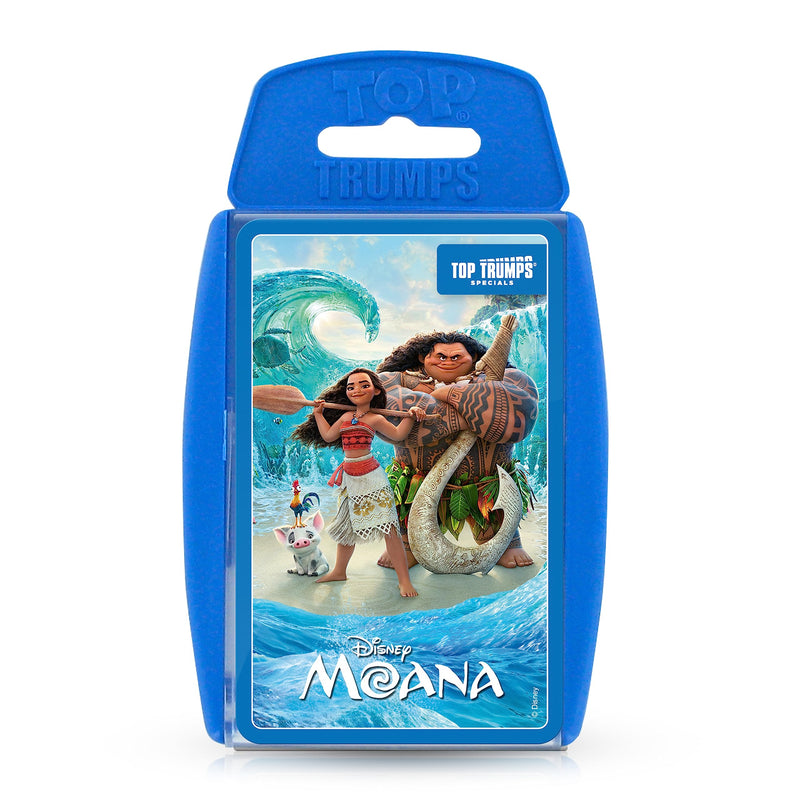 Top Trumps Disney's Moana Specials Card Game, play with 30 of your favourite moments with Maui, Hei Hei, Pua, Gramma Tala and Te Fiti, educational gift and toy for ages 8 plus