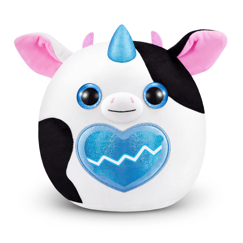 Rainbocorns ZURU Eggzania Mini Mania, Cow, by ZURU Plush Surprise Unboxing with Animal Soft Toy, Idea for Girls with Imaginary Play (Cow)