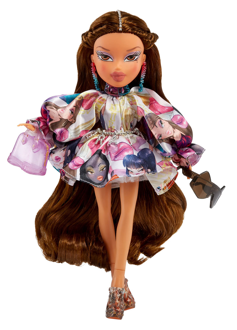 Bratz 573470EUC X Gcds Special Edition Designer Fashion Doll Yasmin Includes Outfit, Accessories, Hairbrush, For Collectors and Kids Ages 7+, Multicolor