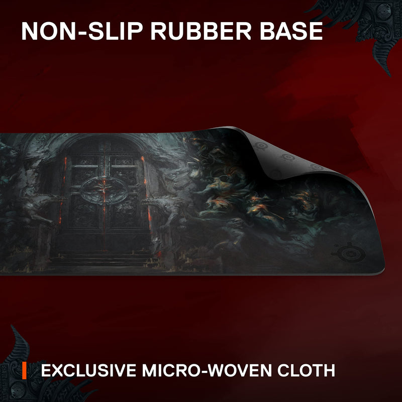 SteelSeries QcK Gaming Surface – Diablo IV Edition – XXL Thick Cloth – Sized to Cover Desks – Optimized for Gaming Sensors