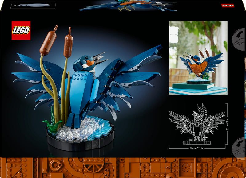 LEGO Icons Kingfisher Bird Set, Model Building Kit for Adults to Build with Water Setting Display Stand, Great Home and Office Desk Décor, Valentine's Day Gifts for Women, Men, Her or Him, 10331