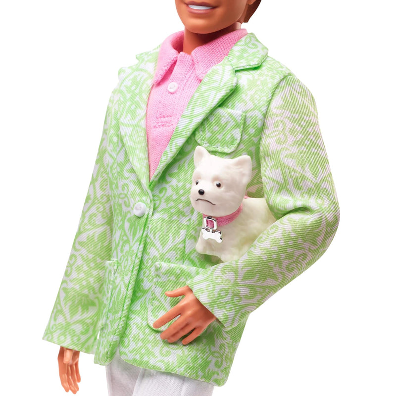 Barbie “Sugar’s Daddy” Ken Doll in Pastel Suit with Dog – Limited Edition The Movie Doll (Exclusive)