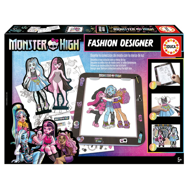 Educa - Monster High Design Painting, Monster High Fashion Designer Design Workshop and challenge your looks with Barbie figurines on the podium of the fashion challenge. From 5 years old (19826)