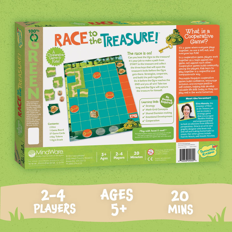 Peaceable Kingdom Race to the Treasure! Award Winning Beat the Ogre Cooperative Game for Kids