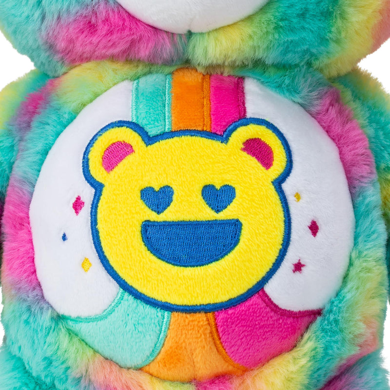 Care Bears , Good Vibes Bear 35cm Medium Plush , Eco Friendly, Collectable Cuddly Toys for Children, Soft Toys for Girls Boys, Cute Teddies Suitable for Girls and Boys Ages 4+ , Basic Fun 22684