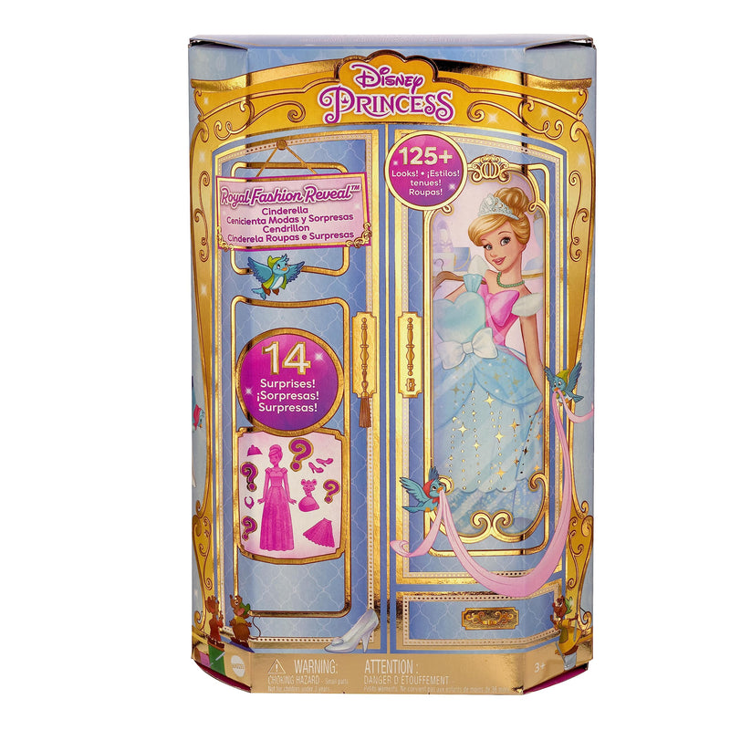 Mattel Disney Princess Toys, Cinderella Fashion Doll and Friend with 12 Surprise Fashions and Accessories, Inspired by the Disney Movie, Gifts for Kids, HMK53