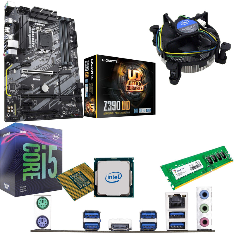 Components4All Intel Coffee Lake Core i5 9400F 2.9GHz (4.1GHz Turbo) CPU, Gigabyte Z390 UD Motherboard & 4GB 2666MHz Adata DDR4 RAM Pre-Built Bundle