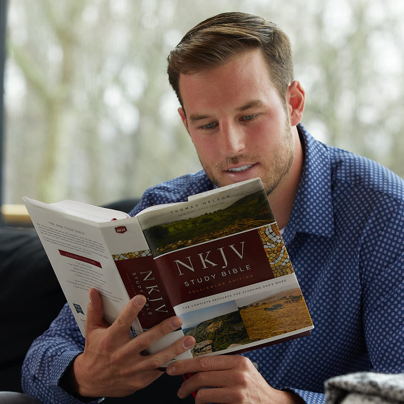 NKJV Study Bible, Hardcover, Burgundy, Full-Color, Comfort Print