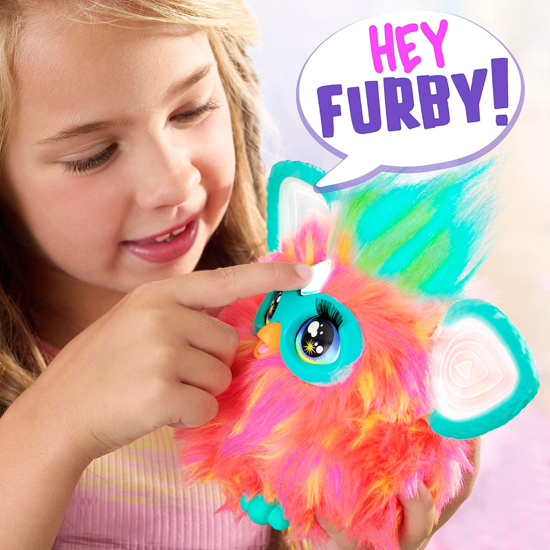 Furby Hasbro Coral Interactive Toy Plush - English version,6 inch