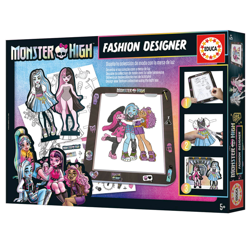 Educa - Monster High Design Painting, Monster High Fashion Designer Design Workshop and challenge your looks with Barbie figurines on the podium of the fashion challenge. From 5 years old (19826)