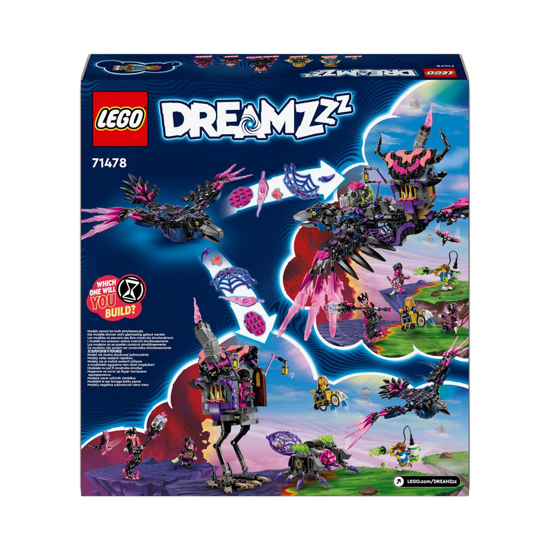 LEGO DREAMZzz The Never Witch’s Midnight Raven Animal Toy for 9 Plus Year Old Boys & Girls, Rebuild a Fantasy Hut as a House, Spider or Bird Figure, Birthday Gift Idea 71478