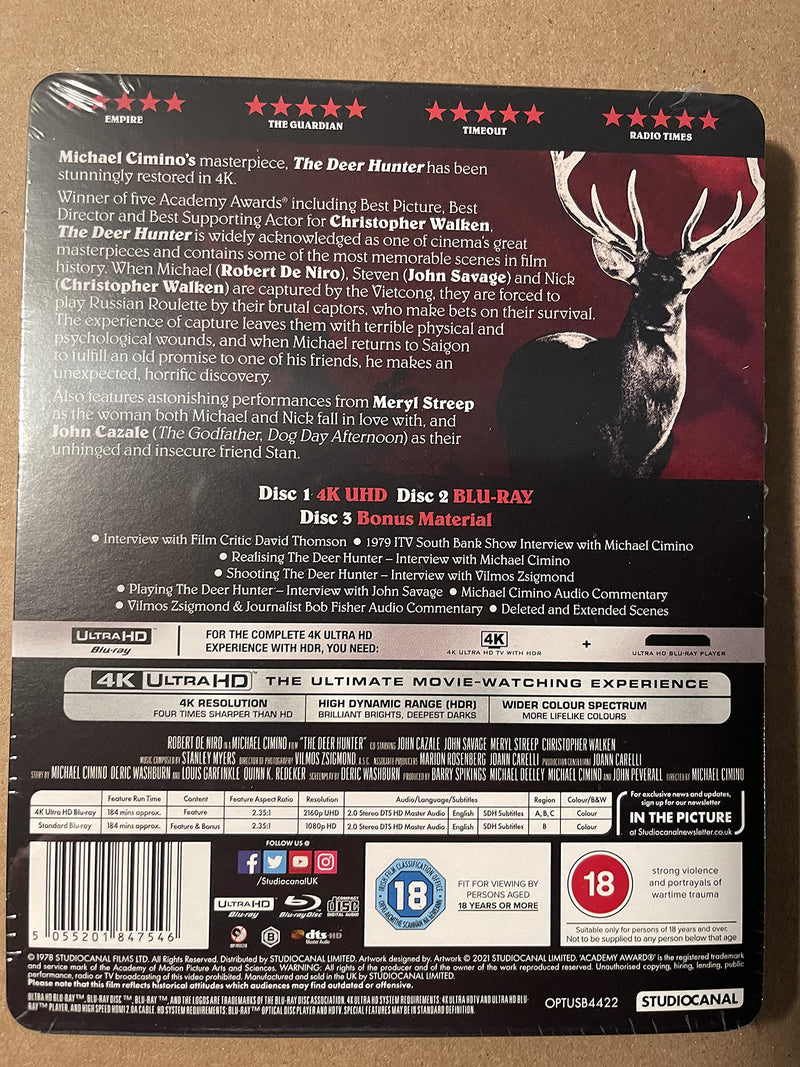 The Deer Hunter 4K SteelBook