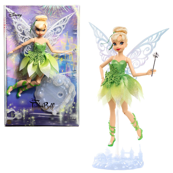 Mattel Disney Collector Tinker Bell Doll with Wings to Celebrate Disney 100 Years of Wonder, Inspired by Disney Movie, Gifts for Kids and Collectors, HLX67