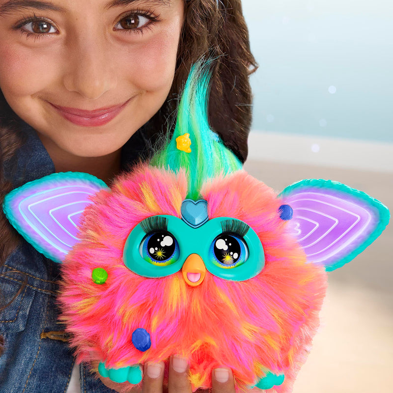 Furby Hasbro Coral Interactive Toy Plush - English version,6 inch