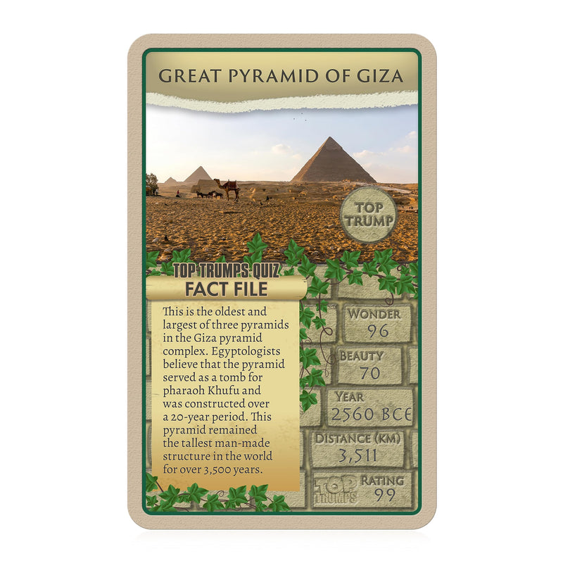 Top Trumps Wonders of the Ancient World Classic Card Game, Learn about Great Pyramid of Giza, Mecca and the Great Wall of China in this educational packed game, gift for ages 6 plus