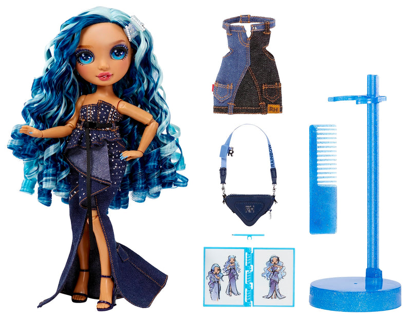 Rainbow High Fantastic Fashion Doll - SKYLER BRADSHAW - Blue 11” Fashion Doll and Playset with 2 Outfits & Fashion Play Accessories - Great for Kids 4-12 Years Old