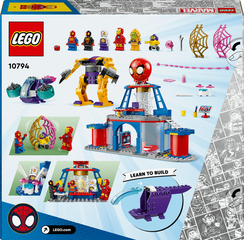 LEGO Marvel Spidey and his Amazing Friends Team Spidey Web Spinner Headquarters Super Hero Building Toy, Vehicle Set, Gift for 4 Plus Year Old Kids, Boys, Girls and Fans of the Disney+ Show 10794
