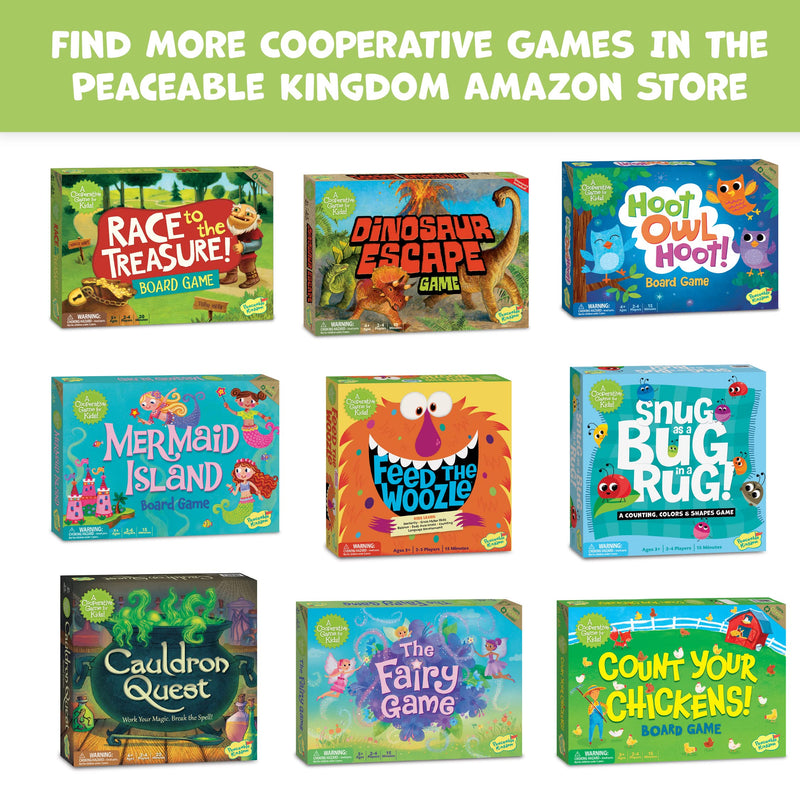 Peaceable Kingdom Race to the Treasure! Award Winning Beat the Ogre Cooperative Game for Kids