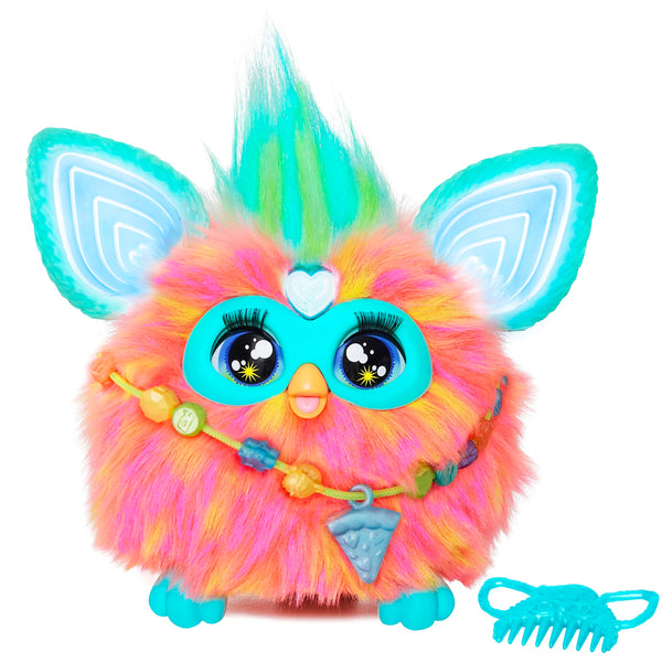 Furby Hasbro Coral Interactive Toy Plush - English version,6 inch