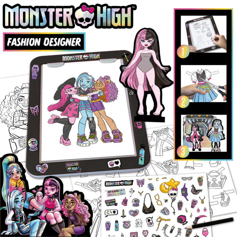 Educa - Monster High Design Painting, Monster High Fashion Designer Design Workshop and challenge your looks with Barbie figurines on the podium of the fashion challenge. From 5 years old (19826)