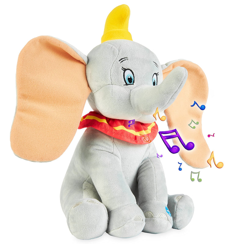 Disney Soft Toys Cute Plush Toys Cuddly Stuffed Animal with Sounds (Grey Dumbo)