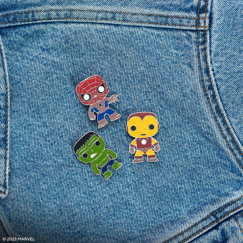 Loungefly Marvel POP! Enamel Pin - 1 Of 12 to Collect - Styles Vary - Avengers - Blind Box Enamel Pins - Cute Collectable Novelty Brooch - for Backpacks & Bags - Gift Idea - Official Merchandise