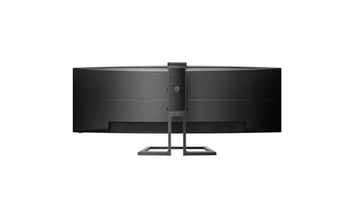 Philips 499P9H- 49 Inch Curved Dual QHD Monitor, 70Hz, 5ms, VA, WebCam, Speakers, USB-C Dock, KVM, Height Adjust (5120 x 1440, 450 cd/m², HDMI/DP 1.4/USB 3.1 / USB-C)