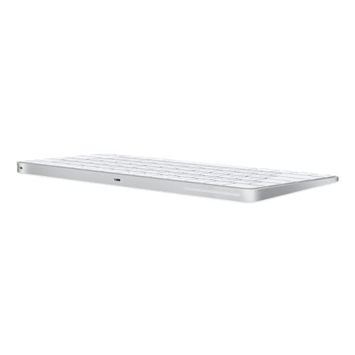 Apple Magic Keyboard with Touch ID: Bluetooth, rechargeable. Works with Mac computers silicon; British English, white keys