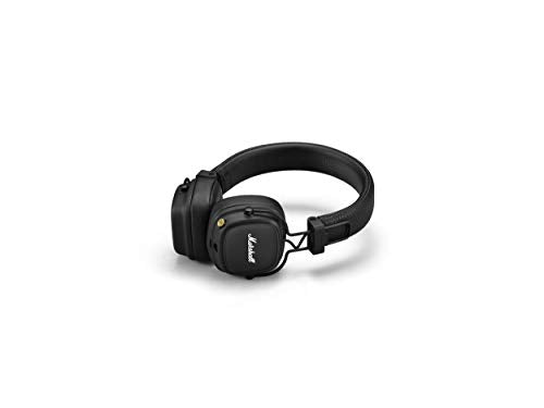 Marshall Major IV On Ear Bluetooth Headphones, Wireless Earphones, Foldable, 80+ Hours Wireless playtime- Black