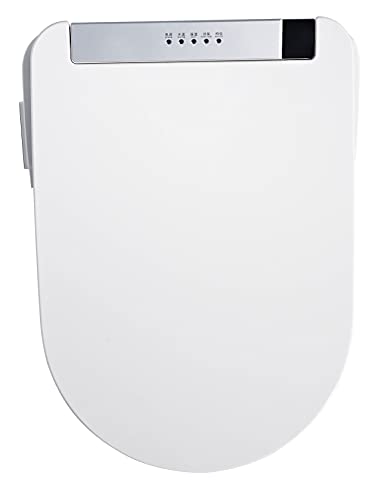 TruClean Smart Toilet Seat - Bathroom, Bidet, Self Cleaning - Easy Install - Eco Power Save - Stainless Nozzle - Warm Dry and Water- Heated Seat - LED