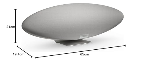 Zeppelin Wireless Smart Speaker, Wifi Speaker, Hi-Res Sound, Bluetooth, Airplay 2, Spotify Connect, and Alexa Built-In - Pearl Grey