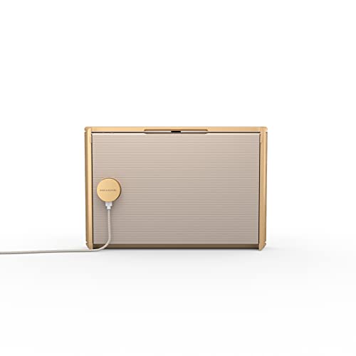 Bang & Olufsen Beosound Level - Wireless Portable WiFi and Bluetooth Speaker, Splash and Dust Resistant, First Ever Cradle to Cradle Certified Circular Speaker, Up to 16 Hours Battery - Gold Tone/Wood