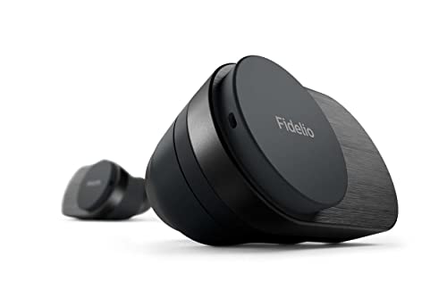 PHILIPS Fidelio T1 BK/00 Noise Cancelling Pro Plus Headphones, Adults In Ear Wireless Headphones, Headphone with Mic & Touch Control, Bluetooth Multipoint, 48 Hours Play Time, Premium Fidelio Design