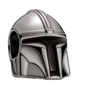 The Charmery Star Wars Mandalorian Helmet Charm 925 Sterling Silver Charm Compatible with Pandora Charms, and Many Other UK Charm Bracelets.