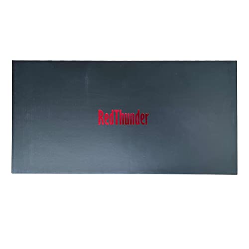 RedThunder K10 Wired Gaming Keyboard and Mouse Combo, UK Layout, True RGB Backlight, Soft Leather Wrist Rest, Mechanical Feel Ergonomic Anti-Ghosting Keyboard + 7D 7200 DPI Mouse for PC, Mac (Black)